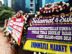 Kantor Erick Thohir Banjir Karangan Bunga, Dukung Usut Kasus Jiwasraya