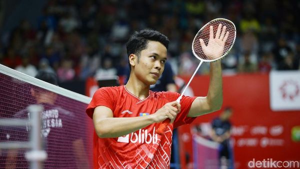Ekspresi Kemenangan Anthony Ginting