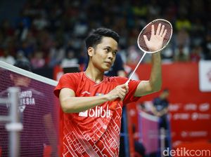 Ekspresi Kemenangan Anthony Ginting
