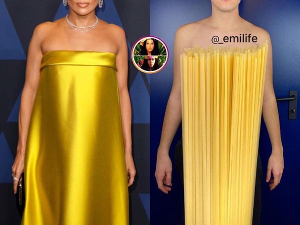 Kocak! Bermodal Makanan, Pria Ini Parodikan Gaya Baju Artis