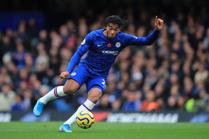 LONDON, ENGLAND - NOVEMBER 09: Reece James of Chelsea during the Premier League match between Chelsea FC and Crystal Palace at Stamford Bridge on November 9, 2019 in London, United Kingdom. (Photo by Marc Atkins/Getty Images)