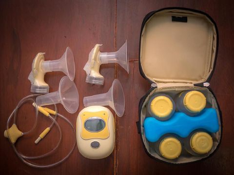 Set of electric breast pump for pregnant woman
