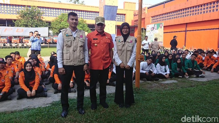 Foto: Gubsu Edy Rahmayadi di kegiatan pencanangan 1 Juta Biopori (sumur resapan air) di Kantor BPBD Sumut (Arfah-detikcom)