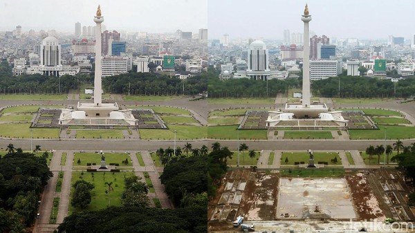 Monas Gundul Sebagian, Dinas Citata DKI: Untuk Pelataran Apel Upacara[