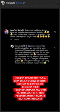 Netizen sebut suami Rina Nose pengangguran
