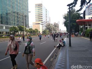 PKL Tertib, Begini Suasana CFD di Bundaran HI-Thamrin Pagi Ini