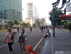 PKL Tertib, Begini Suasana CFD di Bundaran HI-Thamrin Pagi Ini