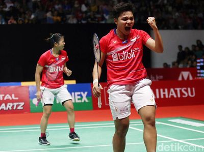 Ekspresi Kemenangan Greysia Polii/Apriyani Rahayu