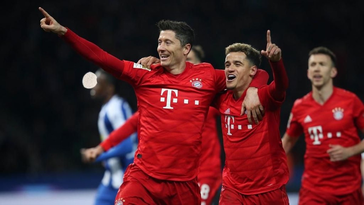 Bayern Munich menggulung tuan rumah Hertha Berlin 4-0 di Liga Jerman. (Foto: Ronny Hartmann / AFP Photo)