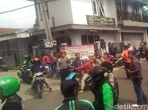 Polisi Redam Sopir Opang dan Ojol yang Nyaris Bentrok di Sukabumi