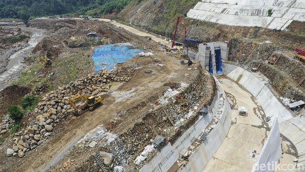 Penampakan Terkini Proyek Bendungan Ciawi di Bogor