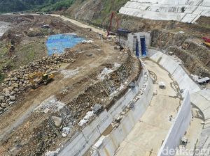 Penampakan Terkini Proyek Bendungan Ciawi di Bogor