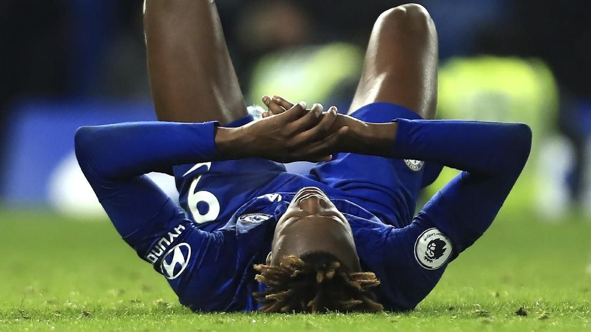 Tammy Abraham mengalam cedera engkel saat menghadapi Arsenal (Foto: Leila Coker/AP Photo)