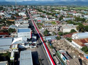 Gorontalo Punya Bendera Merah Putih 2.300 Meter Lho