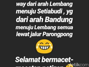 Beredar Info Setiabudi-Lembang One Way Saat Imlek, Ini Penjelasan Polisi