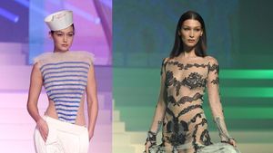 Penampilan Seksi Gigi dan Bella Hadid di Paris Fashion Week