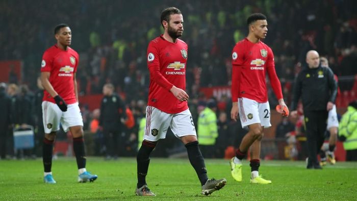 Manchester United dipermalukan Burnley di Old Trafford. (Foto: Alex Livesey/Getty Images)