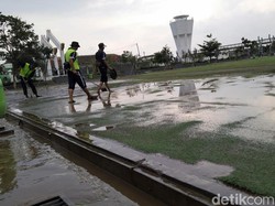 Drainase Tak Berfungsi, Alun-alun Cianjur Terendam Banjir