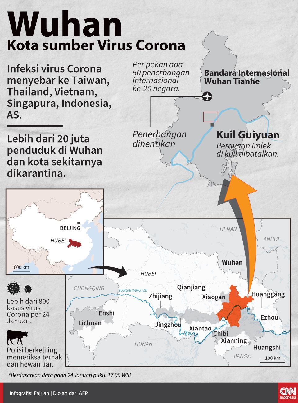 Infografis Wuhan Kota Sumber Virus Corona