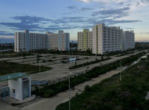 Potret Rusunami Jakabaring yang Terbengkalai