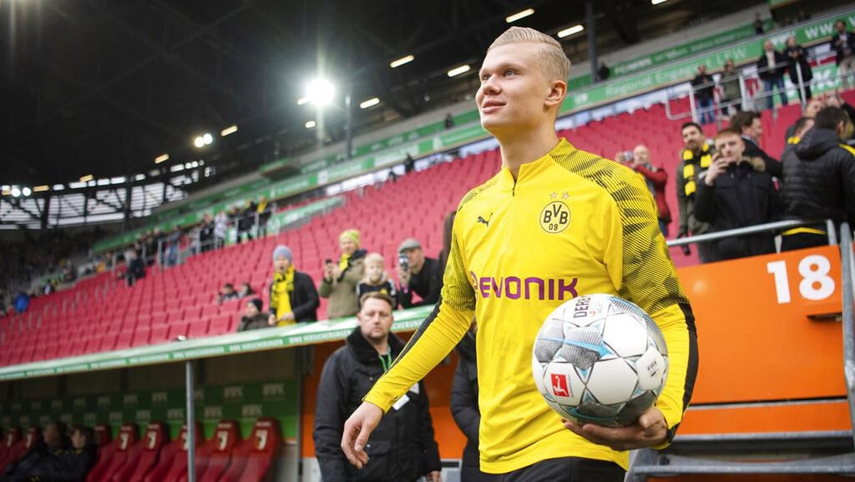 Erling Braut Haaland menjadi rekrutan anyar Borussia Dortmund. (Foto: Tom Weller/dpa via AP)