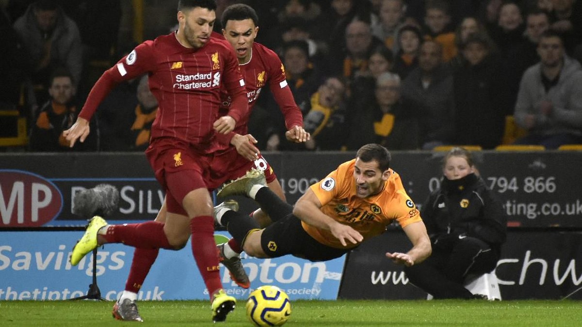 Liverpool memimpin 1-0 atas Wolverhampton Wanderers di babak pertama pertandingan Liga Inggris pekan ke-24. (Foto: Rui Vieira/AP Photo)