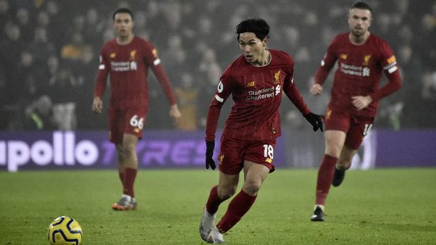 Takumi Minamino masuk di babak pertama menggantikan Sadio Mane.
