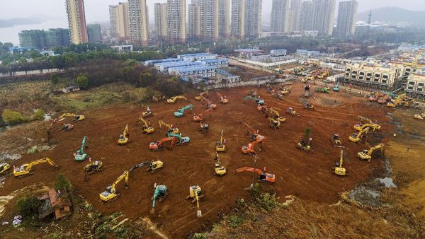 China Kebut Pembangunan Rumah Sakit Khusus Pasien Virus Corona