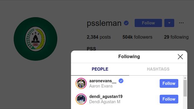 PSS Sleman Follow Instagram Aaron Evans, Sudah Deal?