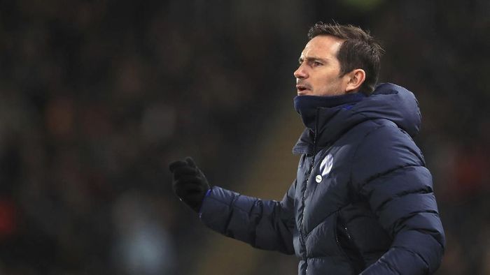 Frank Lampard Chelsea manager Frank Lampard during the game against Hull City, during their English FA Cup fourth round soccer match at the KCOM Stadium in Hull, England, Saturday Jan. 25, 2020. (Mike Egerton/PA via AP)