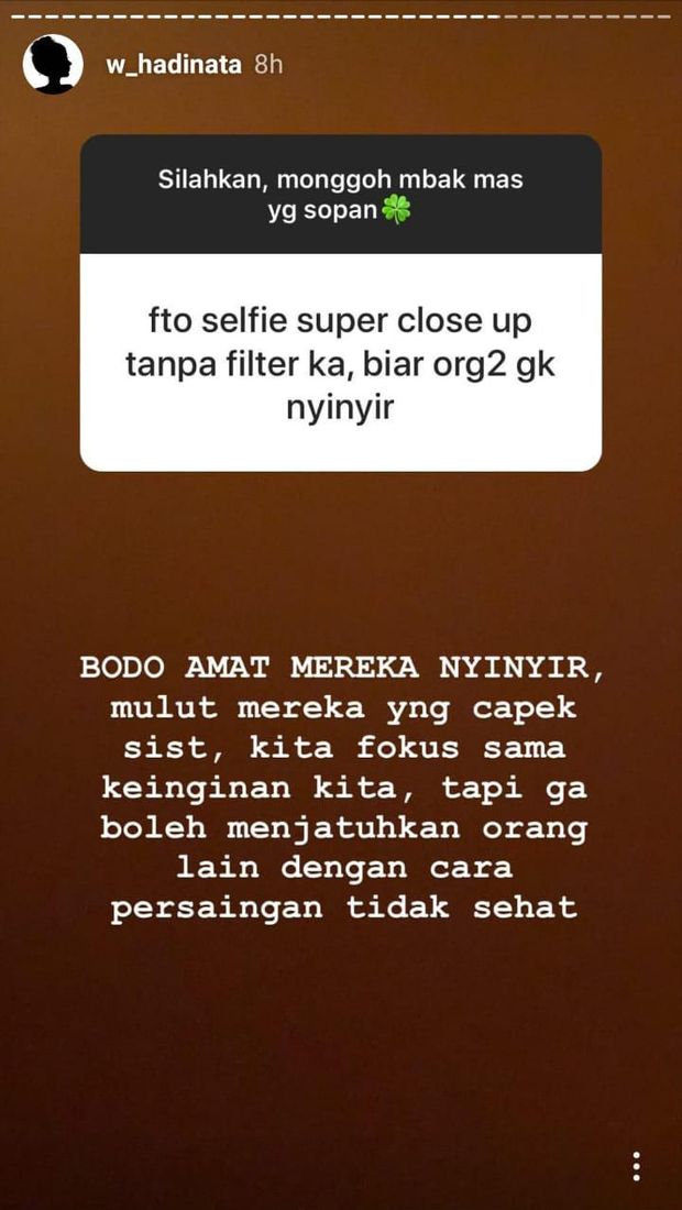 Tanya jawab di Instagram Siwi Sidi/