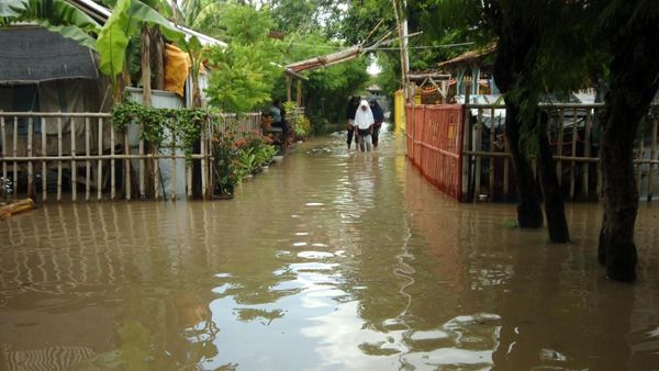 Penampakan Banjir di Tegal karena Tanggul Jebol