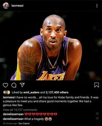 Kobe Bryant Tewas Kecelakaan Helikopter, Dunia Sepakbola Ikut Berduka