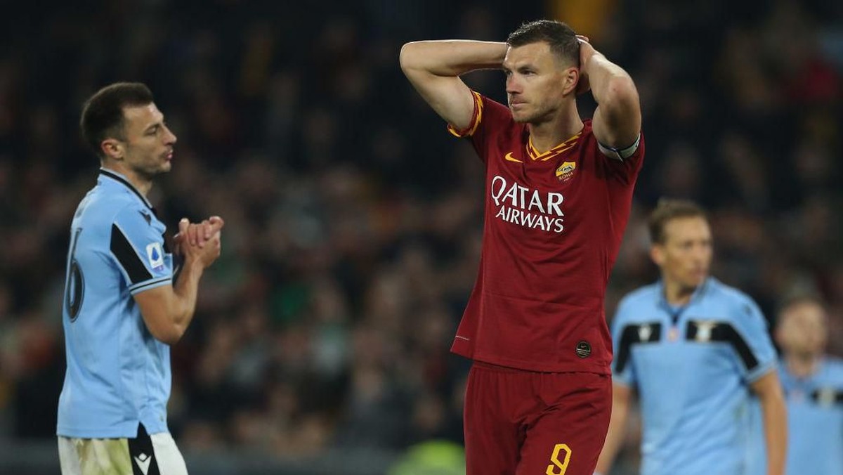 AS Roma imbang 1-1 dengan Lazio. (Foto: Paolo Bruno/Getty Images)
