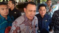 Momen Firli Bahuri Sambangi Kantor Erick Thohir