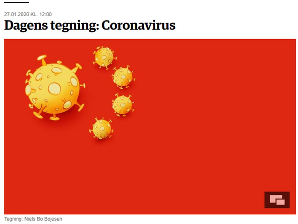 Koran Denmark Pasang Gambar Satire Virus Corona, China Marah Koran Denmark Pasang Gambar Satire Virus Corona, China Marah