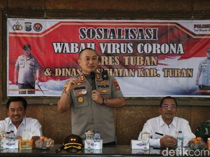 Polisi dan Dinkes Tuban Ajak Warga Antisipasi Virus Corona