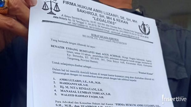 Surat Kuasa Hukum Benazir Endang