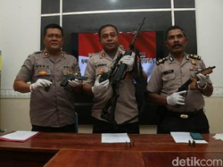 Polresta Jayapura Kota Amankan 4 Pucuk Senpi