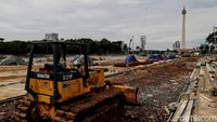 Melihat Lagi Proyek Revitalisasi Monas yang Dihentikan Sementara