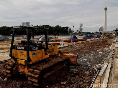 Melihat Lagi Proyek Revitalisasi Monas yang Dihentikan Sementara