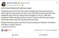 Tangkapan layar Facebook Novita Tandry