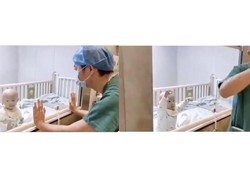 Viral Video Sedih Virus Corona Pisahkan Ayah dan Bayinya