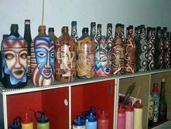 Unik, Botol Bekas Dilukis Jadi Penghasil Cuan