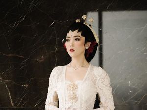 Penampilan Isyana Sarasvati Pakai Paes Jawa Saat Dinikahi Rayhan Maditra