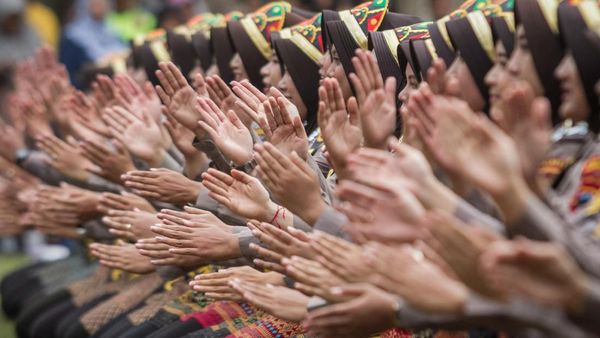 Keren, Begini Aksi Tari Ratoh Jaroe Massal di Solo