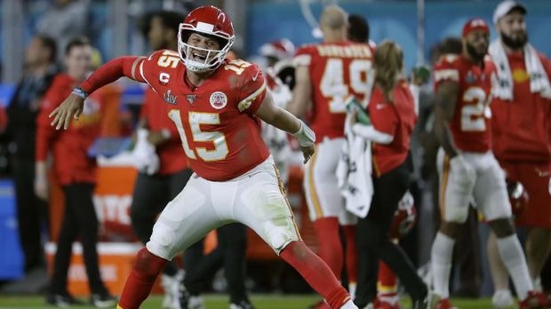 Patrick Mahomes jadi MVP di NFL 2019.