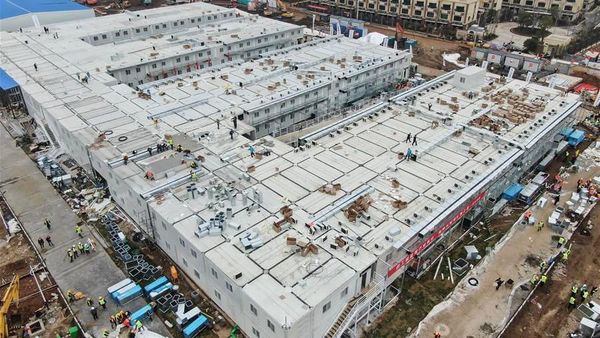Dibangun Hanya dalam 10 Hari, Begini Penampakan RS Pasien Corona di Wuhan