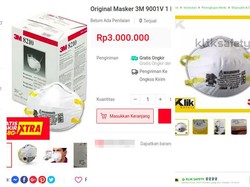 Cuan for Lyfe! Masker N95 Anti Virus Corona Dijual Rp 3 Juta di Lapak Online