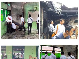 3 Sekolah di Kalsel Diteror, 6 Ruang Kelas Terbakar